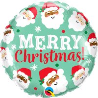 (image for) 18" Ho Ho Ho Christmas Santa's Foil Balloons