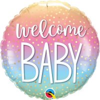 (image for) 18" Welcome Baby Confetti Dots Foil Balloons