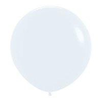 24" Fashion White Latex Balloons 3pk