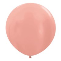 (image for) 24" Metallic Rose Gold Latex Balloons 3pk