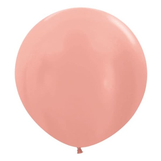 (image for) 24" Metallic Rose Gold Latex Balloons 3pk