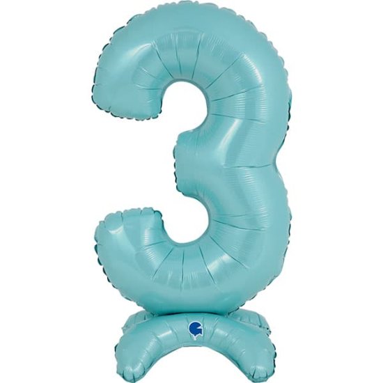 (image for) 25" Pastel Blue Stand Up Number 3