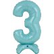 (image for) 25" Pastel Blue Stand Up Number 3