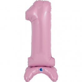25" Pastel Pink Stand Up Number 1