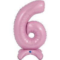 (image for) 25" Pastel Pink Stand Up Number 6