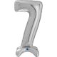 25" Silver Stand Up Number 7
