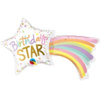 (image for) 14" Pastel Birthday Shooting Star Air Filled Balloons