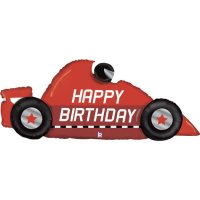 (image for) Happy Birthday Race Car Supershape Balloons