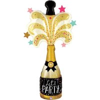 (image for) 5' Special Delivery Party Champagne Shape Balloons
