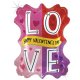 (image for) Happy Valentines Day Colour Block Supershape Balloons