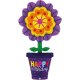 (image for) 5' Happy Birthday Bold Bloom Shape Balloons