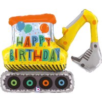 (image for) Happy Birthday Construction Shape Balloons