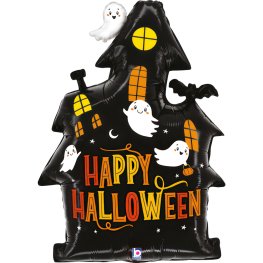 (image for) 32" Happy Halloween Haunted Mansion Foil Balloons