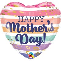 18" Mothers Day Boho Stripes Foil Balloons