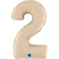 (image for) 26" Grabo Satin Cream Number 2 Shape Balloons