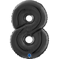 26" Grabo Black Number 8 Shape Balloons