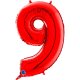 (image for) 26" Grabo Red Number 9 Shape Balloons