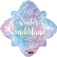 18" Winter Wonderland Snowflake Foil Balloons
