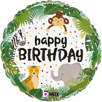 18" Jungle Birthday Foil Balloons