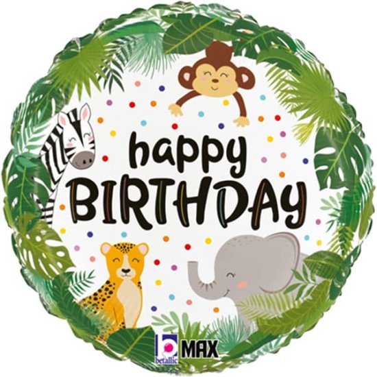 (image for) 18" Jungle Birthday Foil Balloons