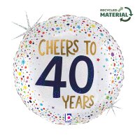 (image for) 18" Cheers To 40 Years Foil Balloons