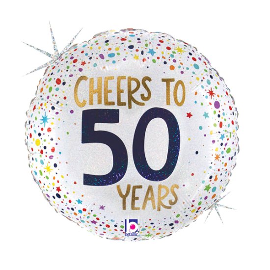 (image for) 18" Cheers To 50 Years Foil Balloons