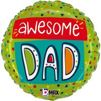 (image for) 18" Awesome Dad Confetti Foil Balloons