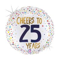 (image for) 18" Cheers To 25 Years Foil Balloons