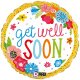 (image for) 18" Get Well Floral Foil Balloons