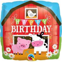 (image for) 18" Happy Birthday Barn Foil Balloons