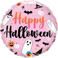 18" Happy Halloween Cute Ghosts Foil Balloons