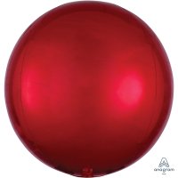 (image for) 15" Red Colour Orbz Foil Balloons 3pk