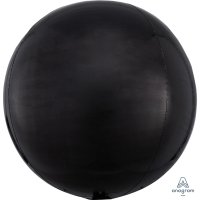 (image for) 15" Black Colour Orbz Foil Balloons