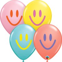 11" Colourful Smile Latex Balloons 50pk