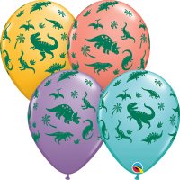 11" Dinosaurs Latex Balloons 25pk