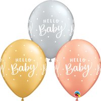 (image for) 11" Hello Baby Latex Balloons 25pk