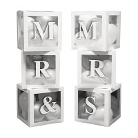 Mr And Mrs Boxes With Balloons
