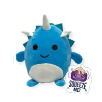 10" Blue Dinosaur Squeezable Soft Toy