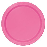 9" Hot Pink Dinner Paper Plates 16pk