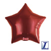 15" Premium Metallic Red Star Foil Balloons Pack Of 5