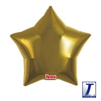 (image for) 15" Premium Metallic Gold Star Foil Balloons Pack Of 5