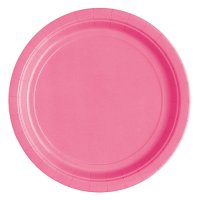 9" Hot Pink Dinner Paper Plates 8pk