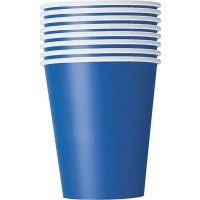 9oz Royal Blue Paper Cups 8pk