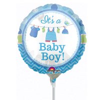 (image for) 9" Shower With Love Baby Boy Air Fill Balloons