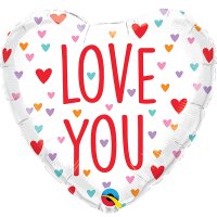 18" Love You Little Hearts Foil Balloons