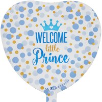 (image for) 9" Glitter Baby Prince Holographic Air Fill Balloons