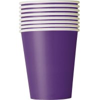 9oz Deep Purple Paper Cups 8pk