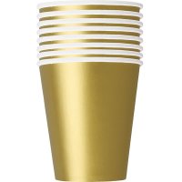 (image for) 9oz Gold Paper Cups 8pk