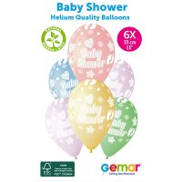 (image for) 13" Baby Shower Assorted Retail Latex Balloons 6pk