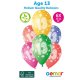 (image for) 13" Cosmic Stars Age 13 Retail Latex Balloons 6pk